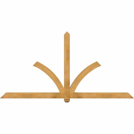 Ekena Millwork Redmond Rough Sawn Timber Gable Bracket, Western Red Cedar, 96"W x 48"H x 4"D x 4"F, 12/12 Pitch GBW096X48X0404RED00RWR